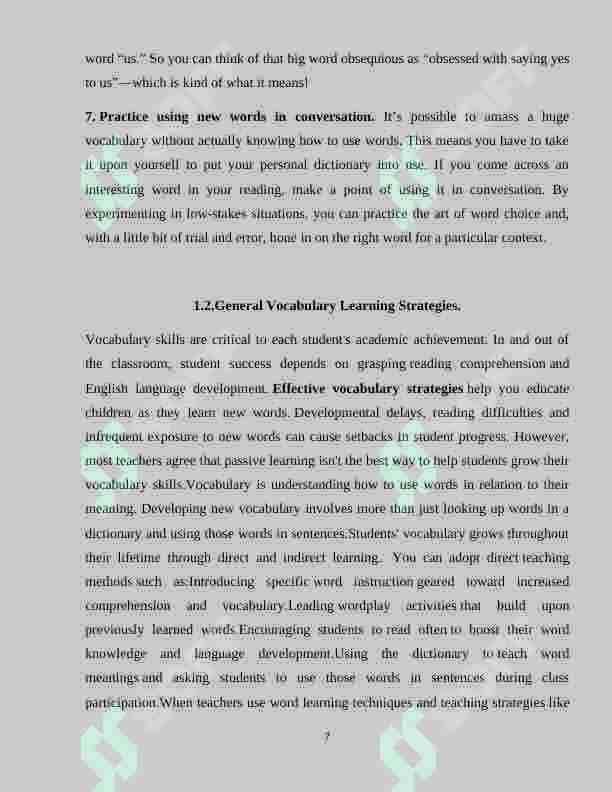 Problems, forms and methods of enriching vocabulary 7