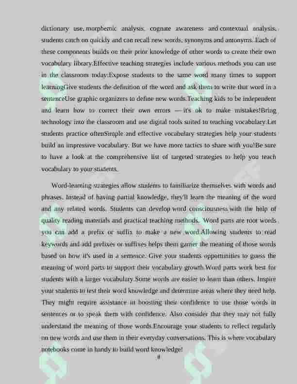 Problems, forms and methods of enriching vocabulary 8