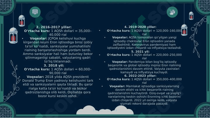 Eron valyutasi ( xalqaro valyuta munosabatlari ) 6