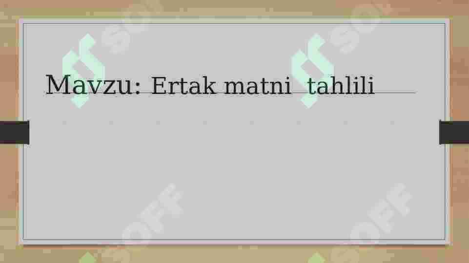 Ertak matn tahlili 2