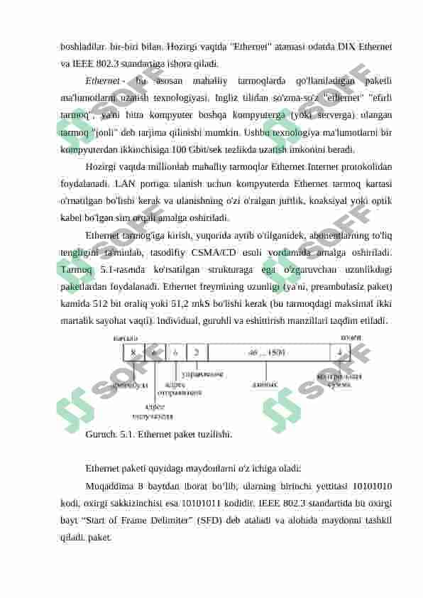 Ethernet texnologiyasi 5