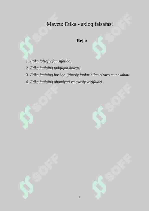 Etika - axloq falsafasi