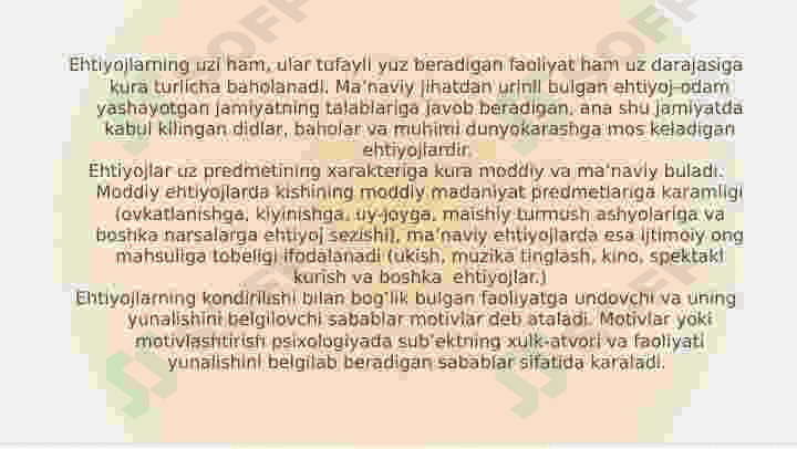 Faoliyat va faollik 8