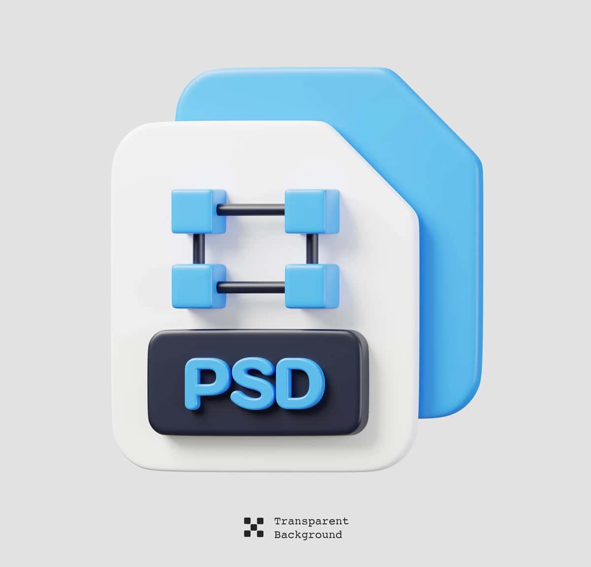 Psd fayl hujjat fayl turi belgisi fayllar format hujjat tushunchasi 3d | Psd file document file type icon files format document concept 3d 1