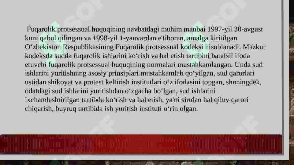 Fuqarolik protsessual huquqi 6