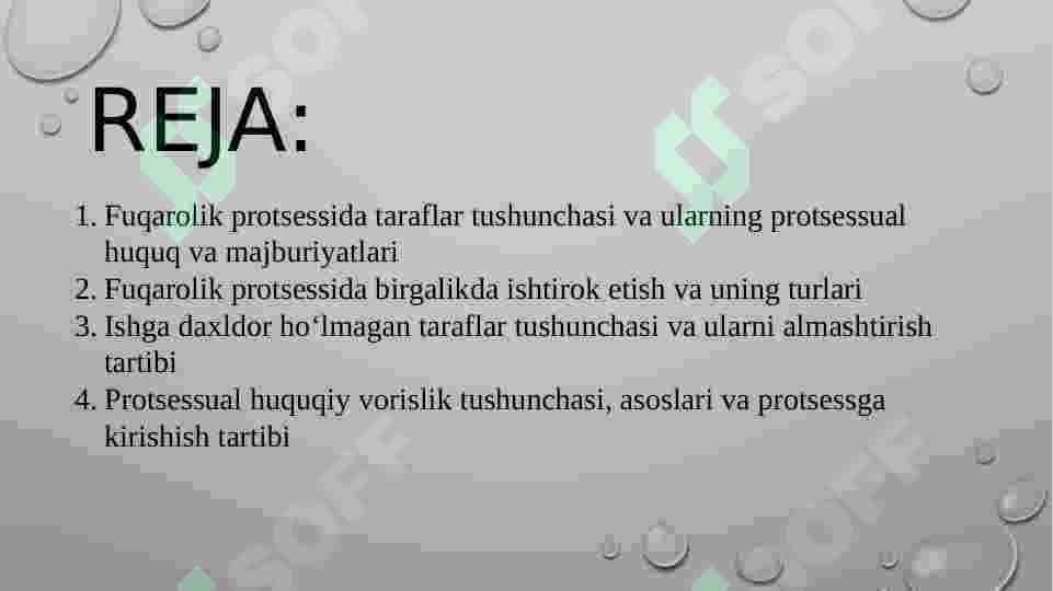FUQAROLIK PROTSESSIDA TARAFLAR 2