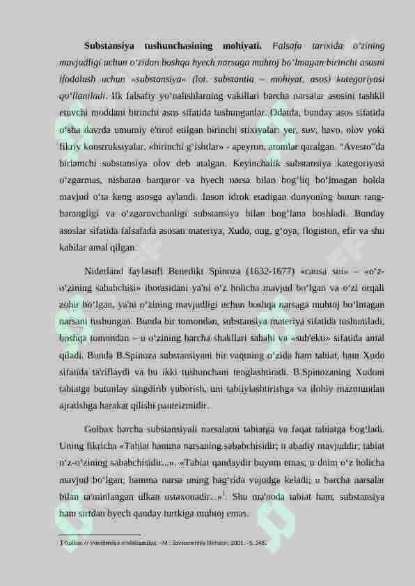 Falsafada substansiya 2