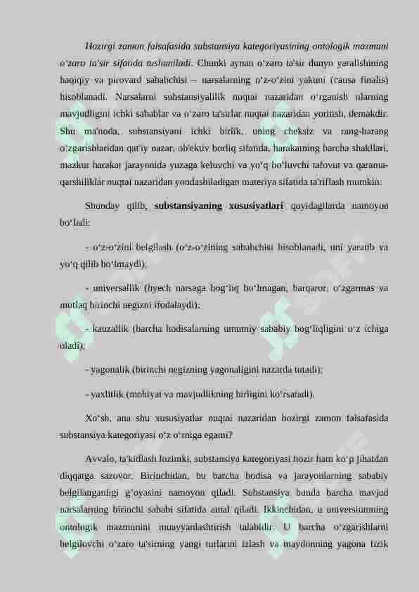 Falsafada substansiya 7