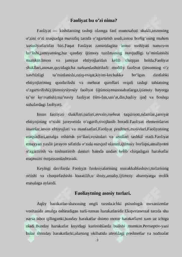 Faoliyat va uning turlari 3
