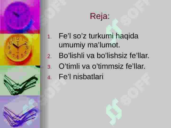 Feʼl soʻz turkumi 2