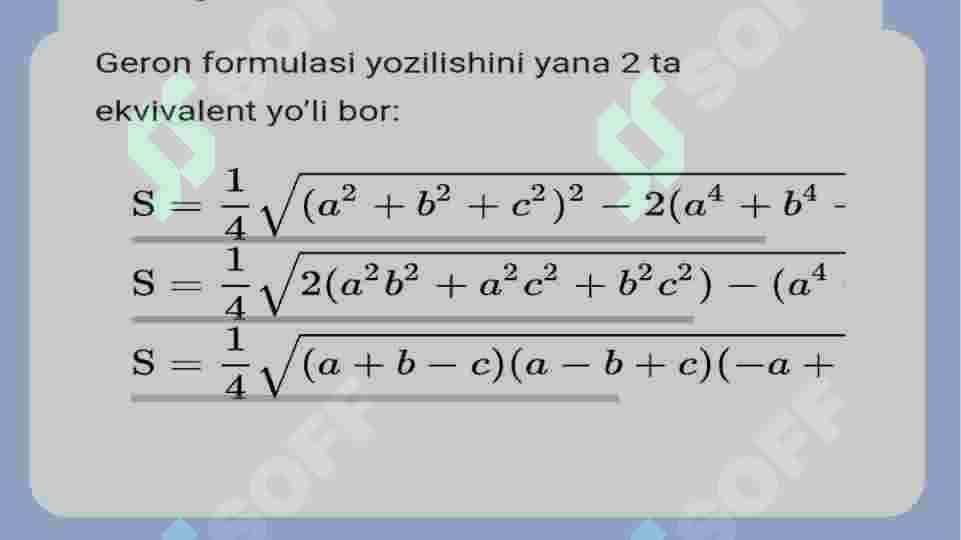 Figuralar yuzasini topishga doir masalalar 7