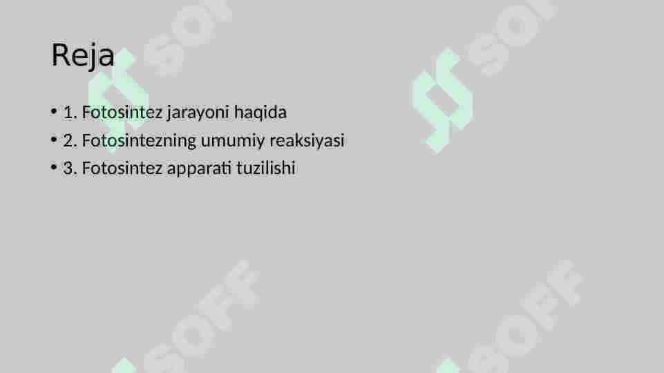 fotosintez mohiyati 2