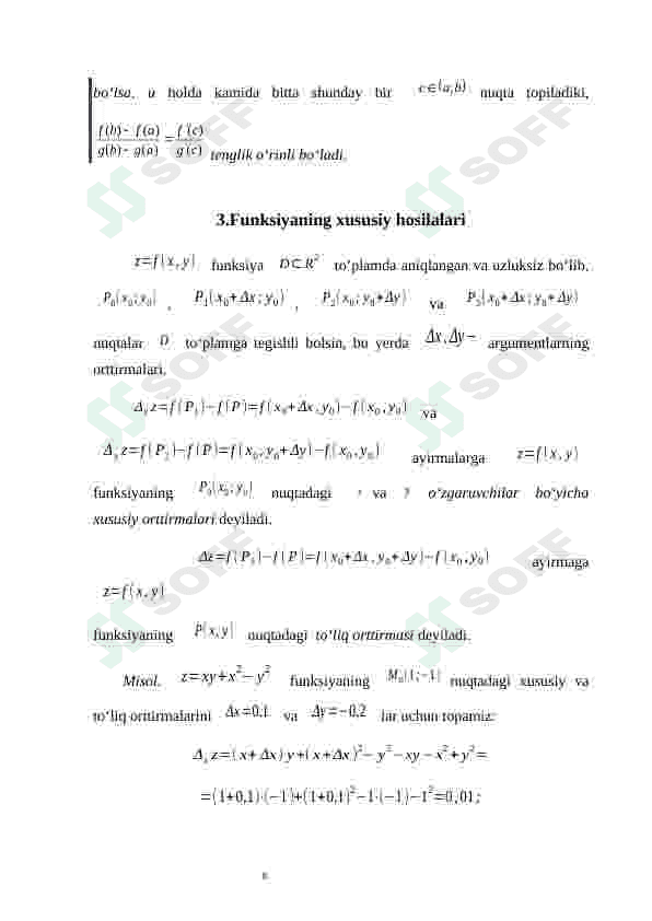 Funksiya differensiali 8