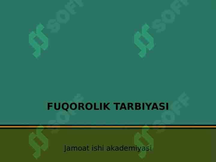 Fuqorolik tarbiyasi