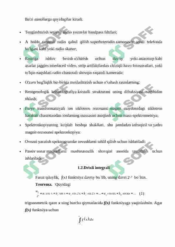 Fure qatorlari 8