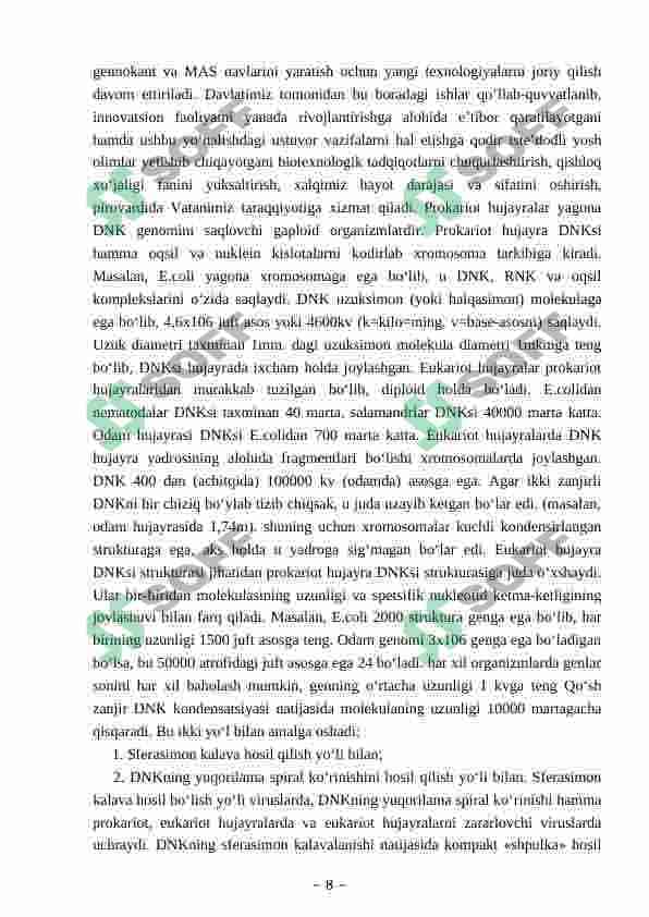 GENOMIKA VA PROTEOMIKA 8