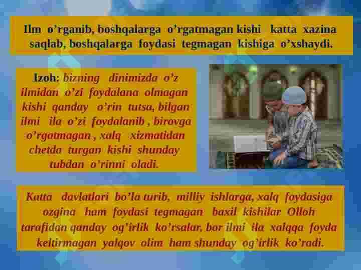 hadis ilmi va uning tarbiyaviy ahamiyati 4