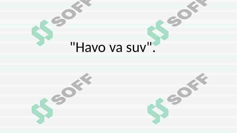 Havo va suv