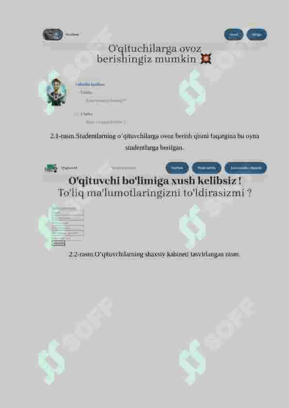“O’qituvchilarning reytingi” web ilovasi 8