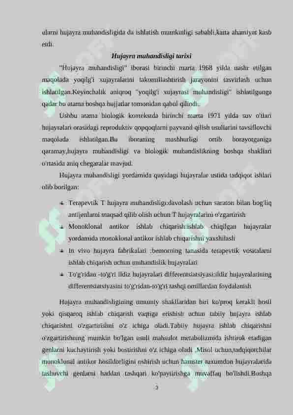 Hujayra muhandisligidagi texnologik jarayonlar 3