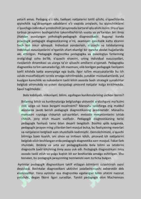 Pedagogik diagnostika 4