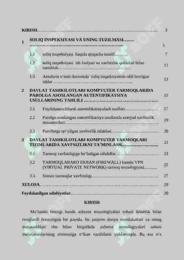 Soliq inspeksiyasi amaliyot hisobot 3