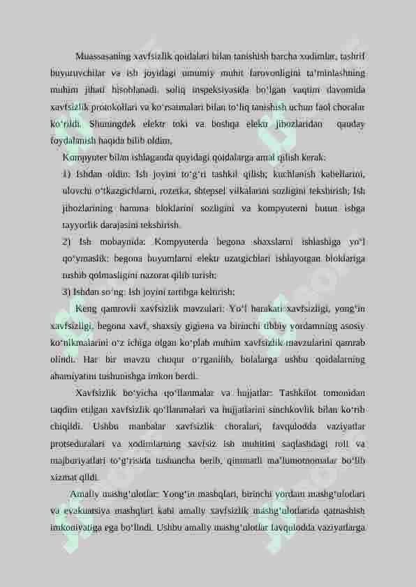 Soliq inspeksiyasi amaliyot hisobot 7