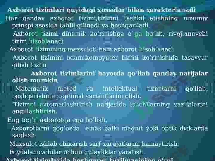 IQTISODIYOTDA AVTOMATLASHTIRILGAN AXBOROT TIZIMLARI 6