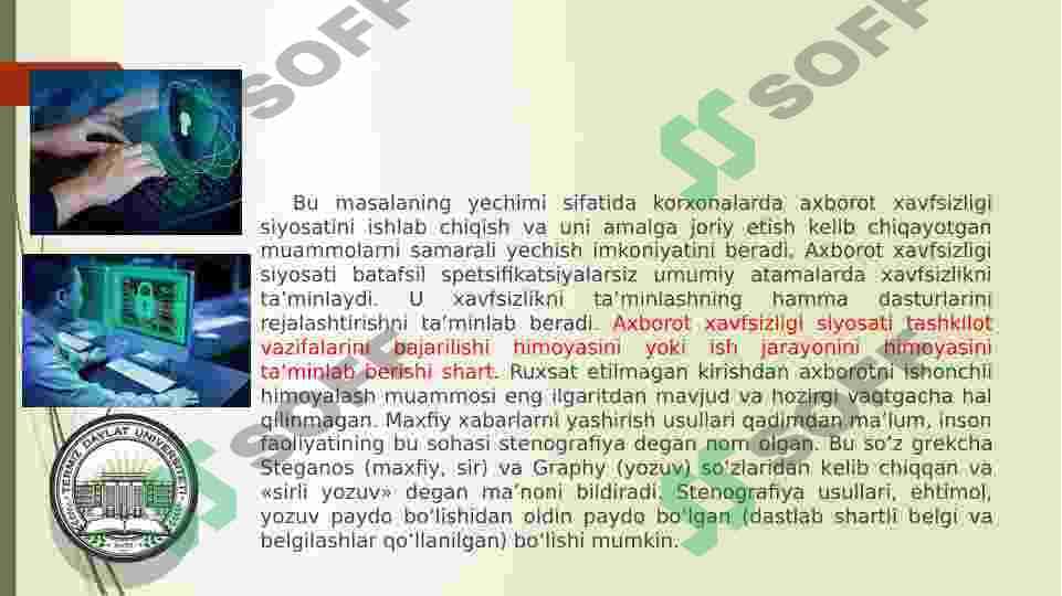 KORXONA FAOLIYATIDA AXBOROT XAVFSIZLIGI 4