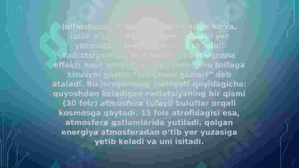 IQLIM O‘ZGARISHI. 8