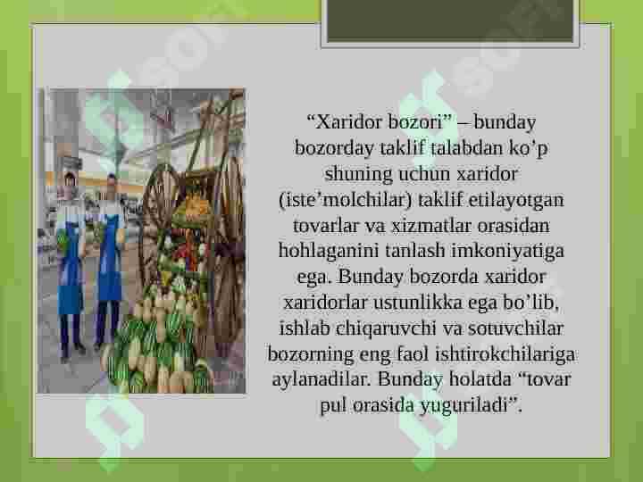 Iste’mol bozorlari va xaridor xulq-atvorini o’rganish 6