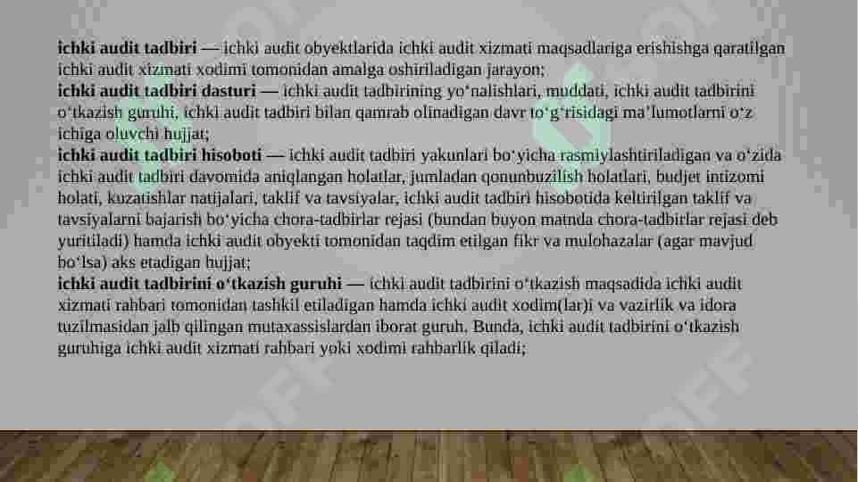 Ichki audit 6
