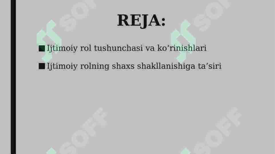 Ijtimoiy rolIjtimoiy rol 2