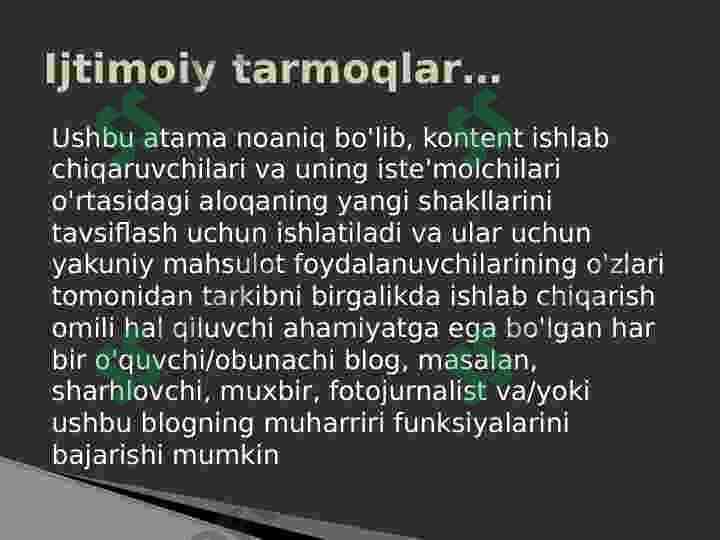 Ijtimoiy tarmoqlar 3
