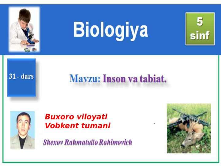 Inson va tabiat