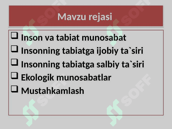 Inson va tabiat 4