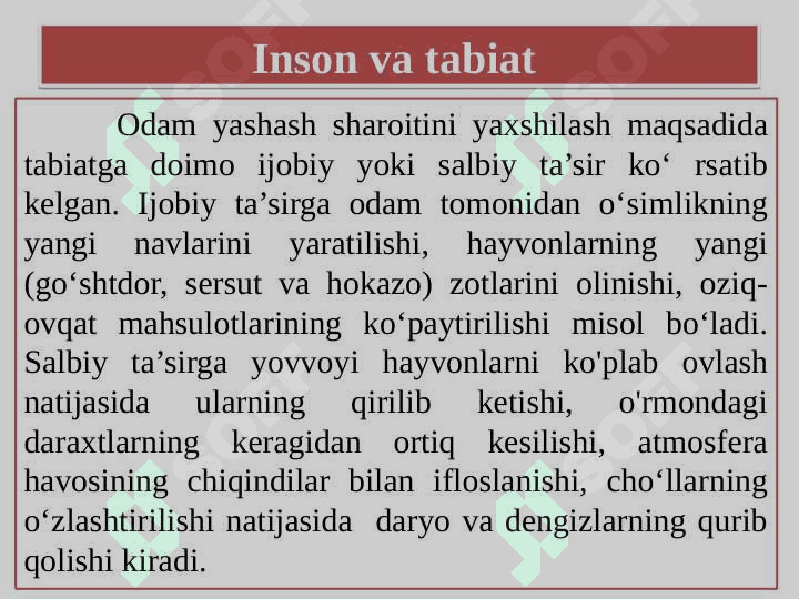Inson va tabiat 6
