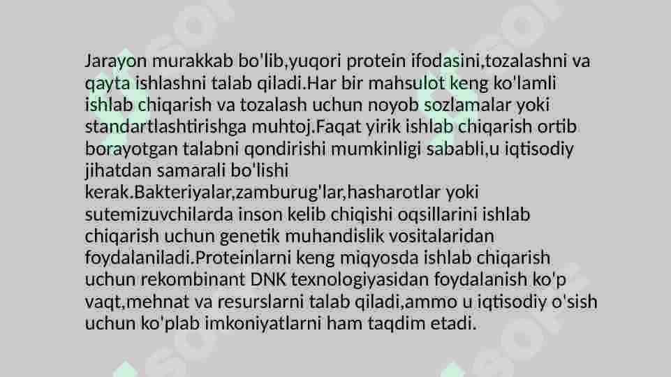 Gen muhandisligi yordamida oqsil va gormonlar sintezi 4
