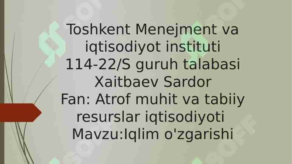 Iqlim o'zgarishi