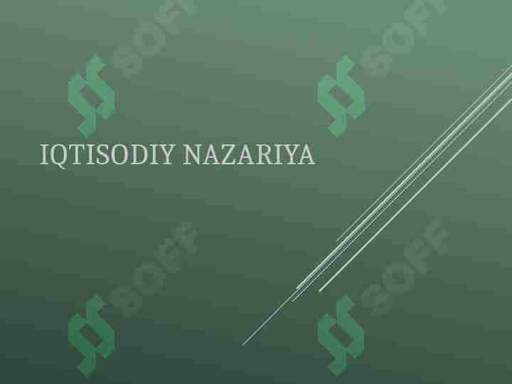 Iqtisodiy nazariya