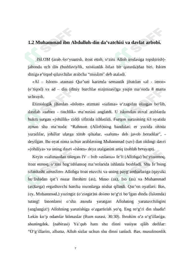 Islom dinining vujudga kelishi 7