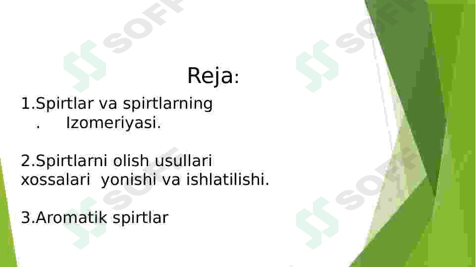 Spirtlar va ularning xossalarini o'qitish metodikasi 2