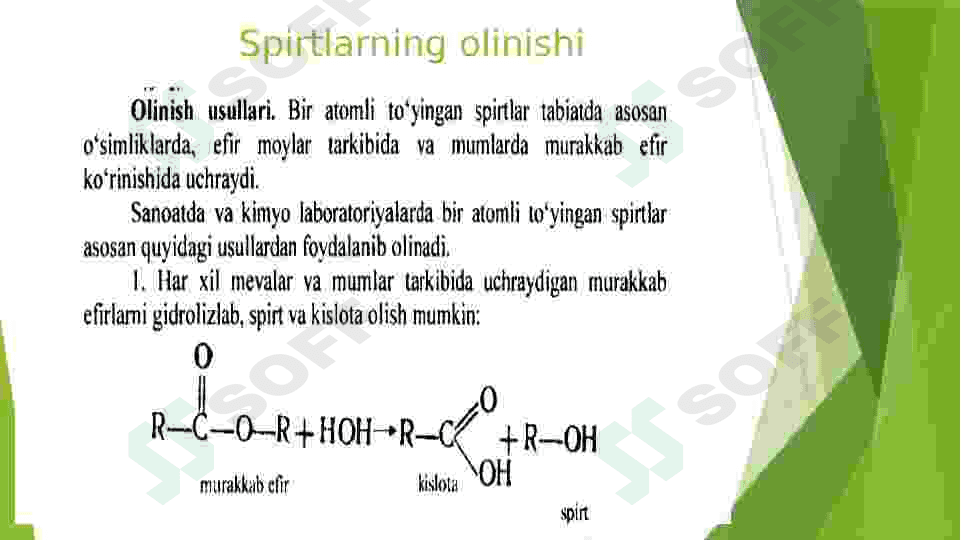 Spirtlar va ularning xossalarini o'qitish metodikasi 8