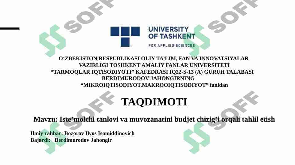 Iste'molchi tanlovi