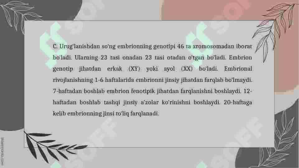 jins farqlanishi 4