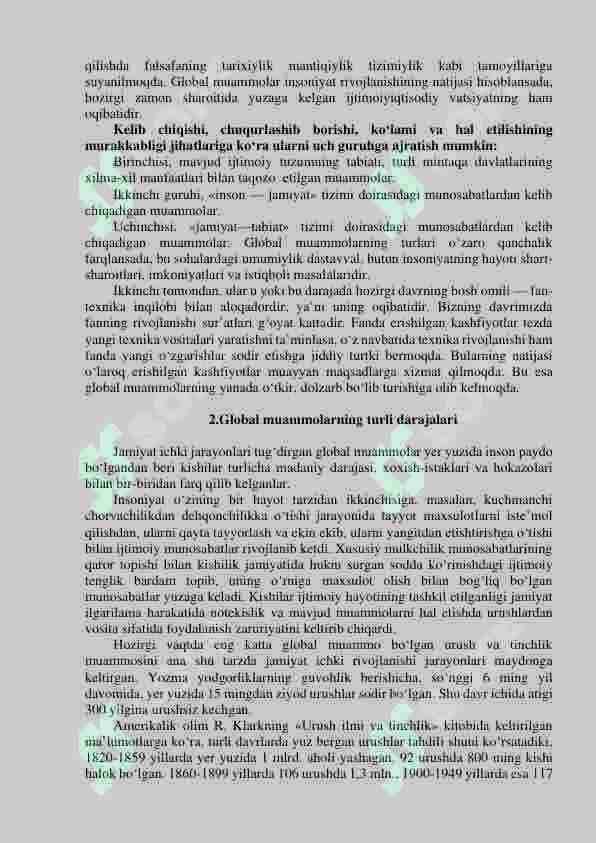 . GLOBALLASHUV VA BARQAROR TARAQQIYOT FALSAFASI. 2