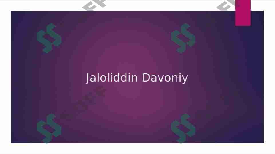 Jaloliddin Davoniy