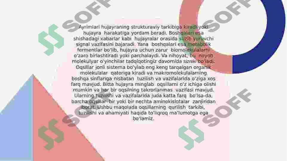 OQSILLAR. TUZILISHI, XOSSALARI VA  AHAMIYATI 4