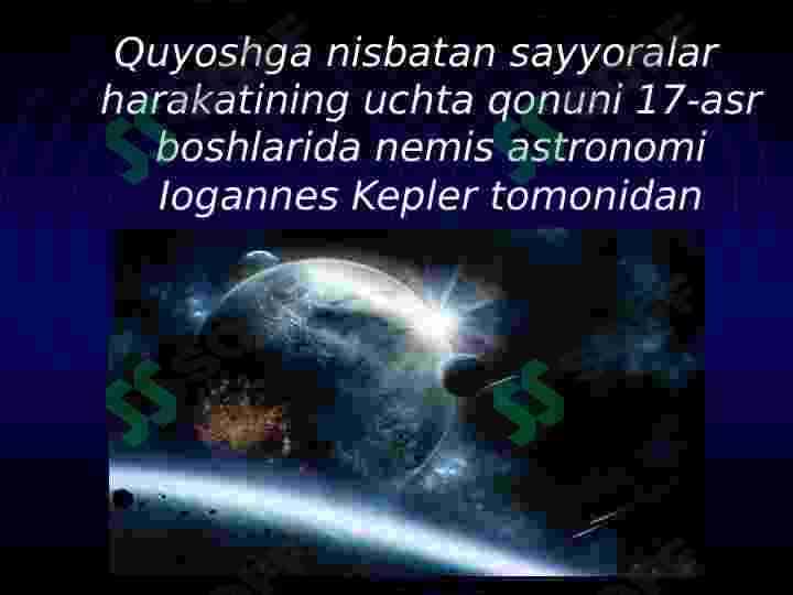 KEPLER QONUNLARI 3