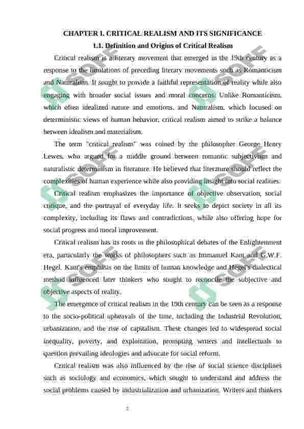 Critical realism in English literature of the 19th century 6